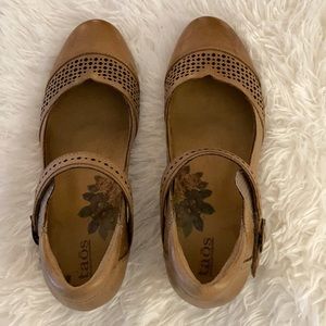 Taos brown leather Mary Jane shoes